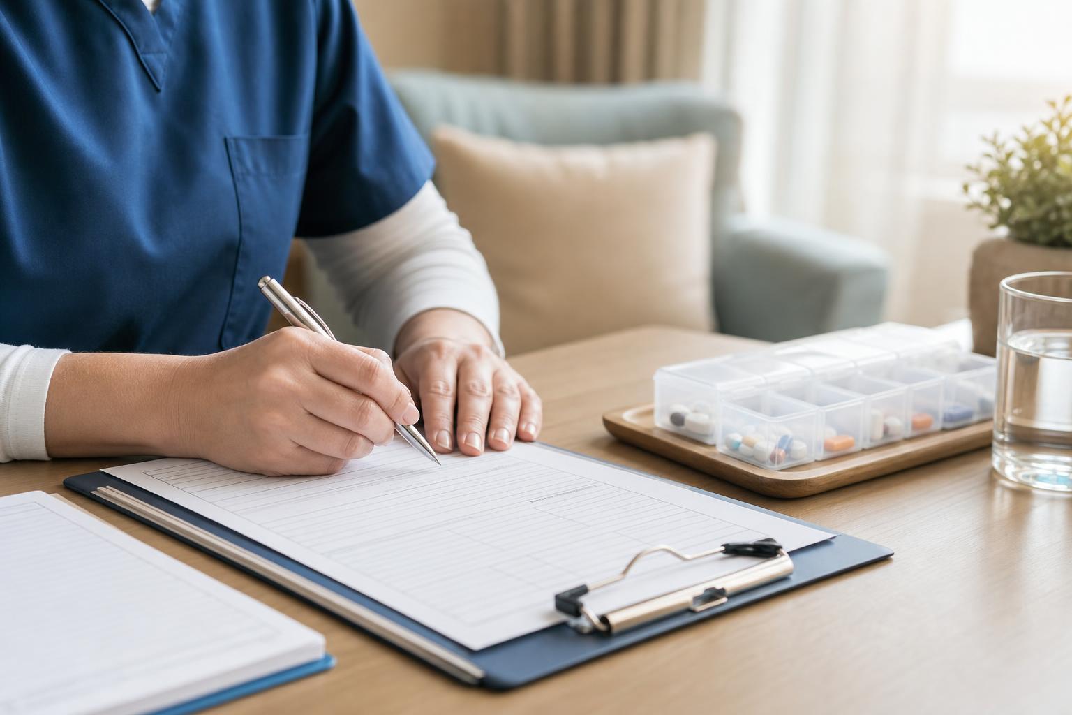 Care coordination notes in a congregate living facility